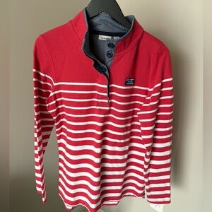 L.L. Bean Red and White Striped Pullover